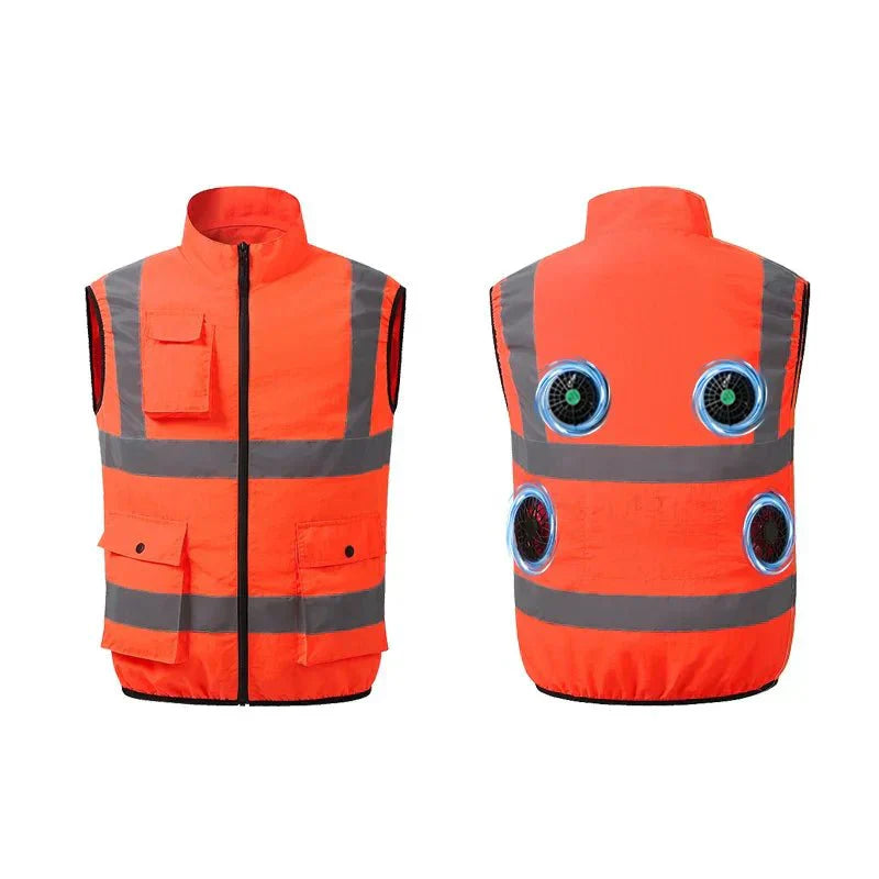 Cooling Vest with Fan System for Improved Comfort at Work