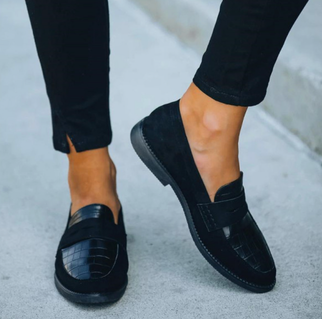 Women’s Smart Casual Black Loafers | Slip-On