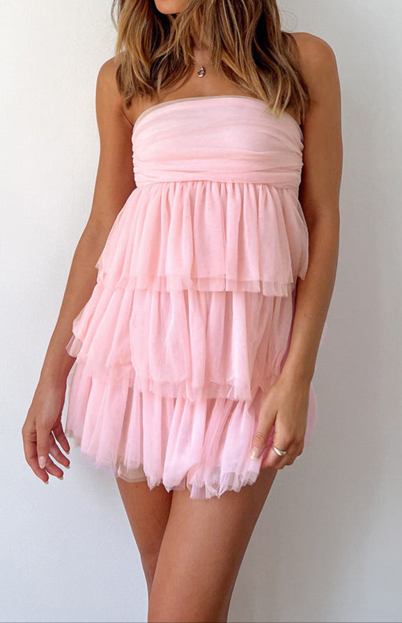 Francesca Pink Mini Party Dress