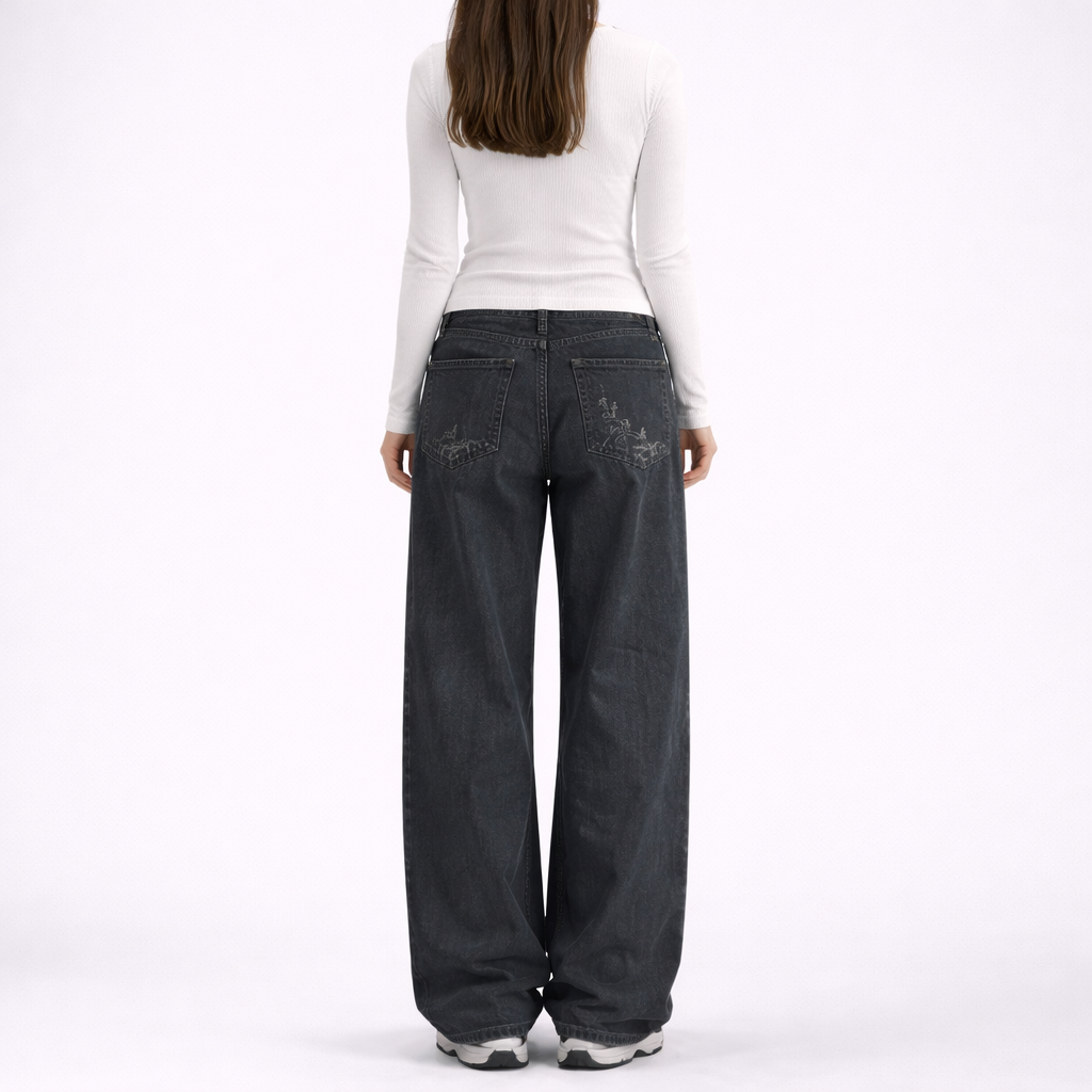 Wide Leg Boyfriend Jeans Women