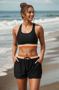 Women's Two-Piece Sporty Bikini Set | with Drawstring Shorts