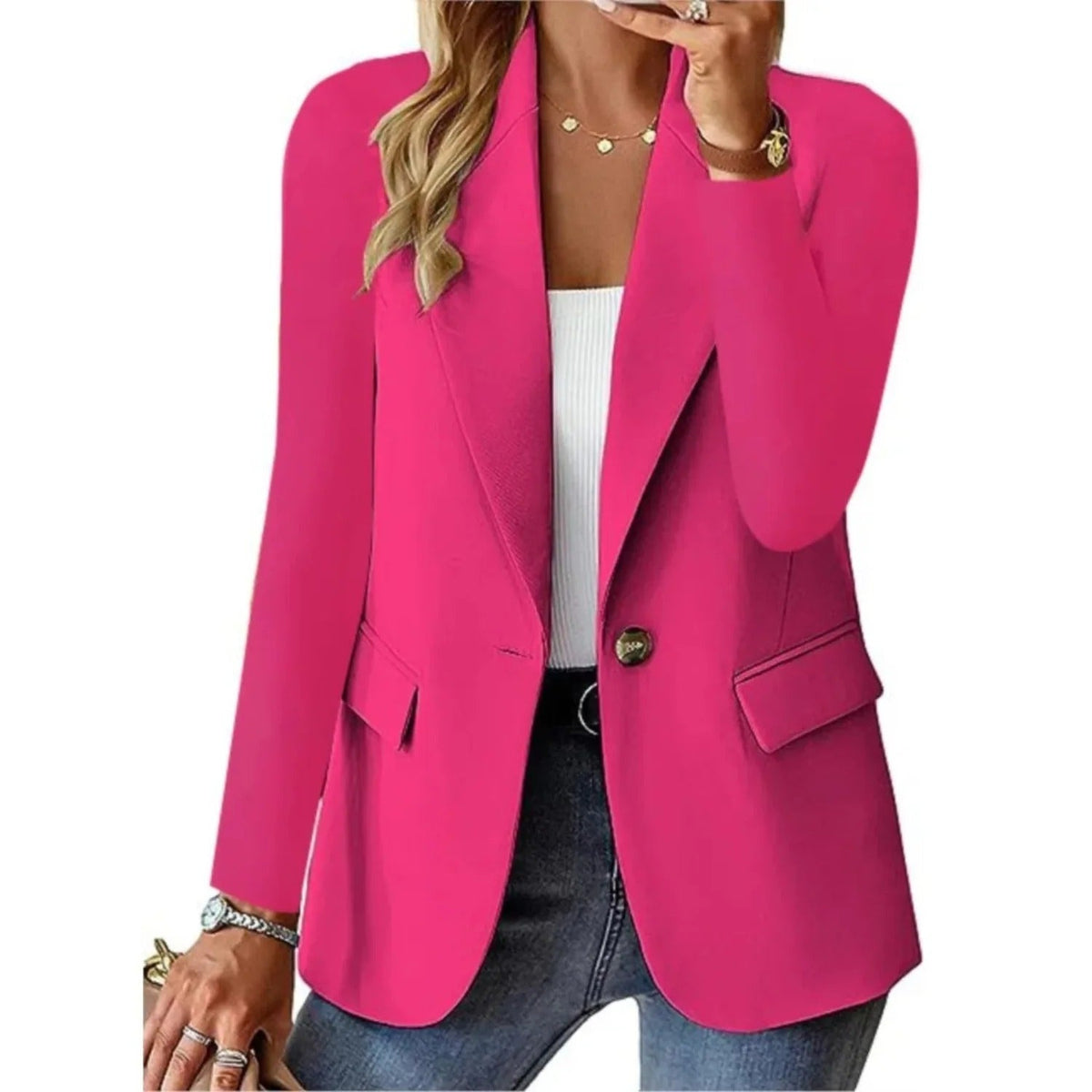 Women’s Smart Casual Blazer Jacket | with Pockets