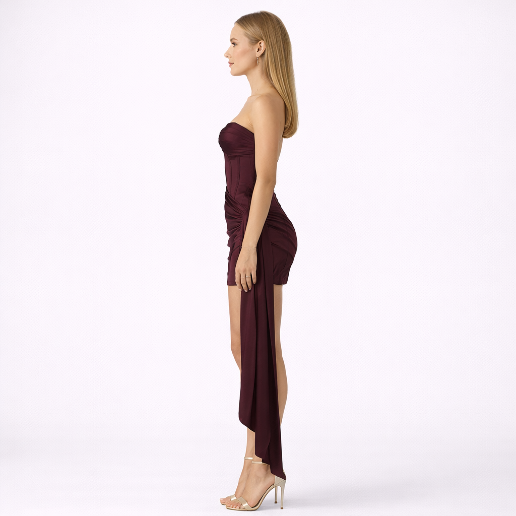 Asymmetrical Sleeveless Mini Dress Jennes Moda Asymmetrical Sleeveless Mini Dress Jennes Moda