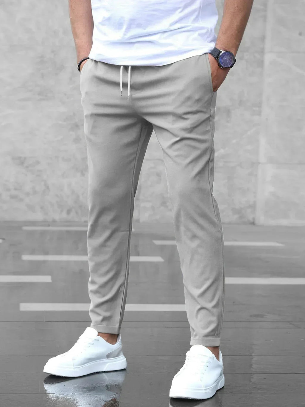 Men's Slim Fit Joggers with Drawstring