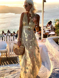 Women's V-Neck Summer Party Dress | Maxi
