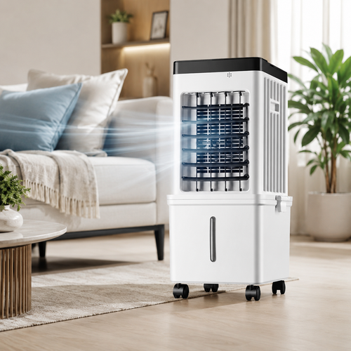 Compact Evaporative Cooling Fan with 12-Hour Timer