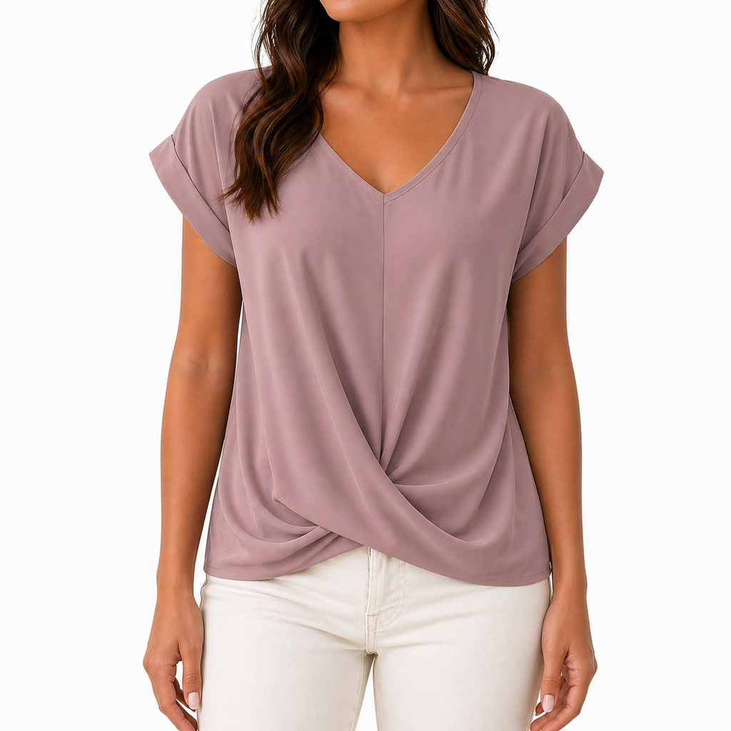 Women’s V-Neck Short Sleeve Blouse | Casual