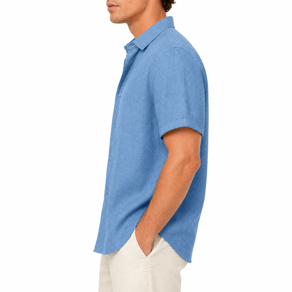 Men's Summer Casual Button-Down Shirt | Short-Sleeve