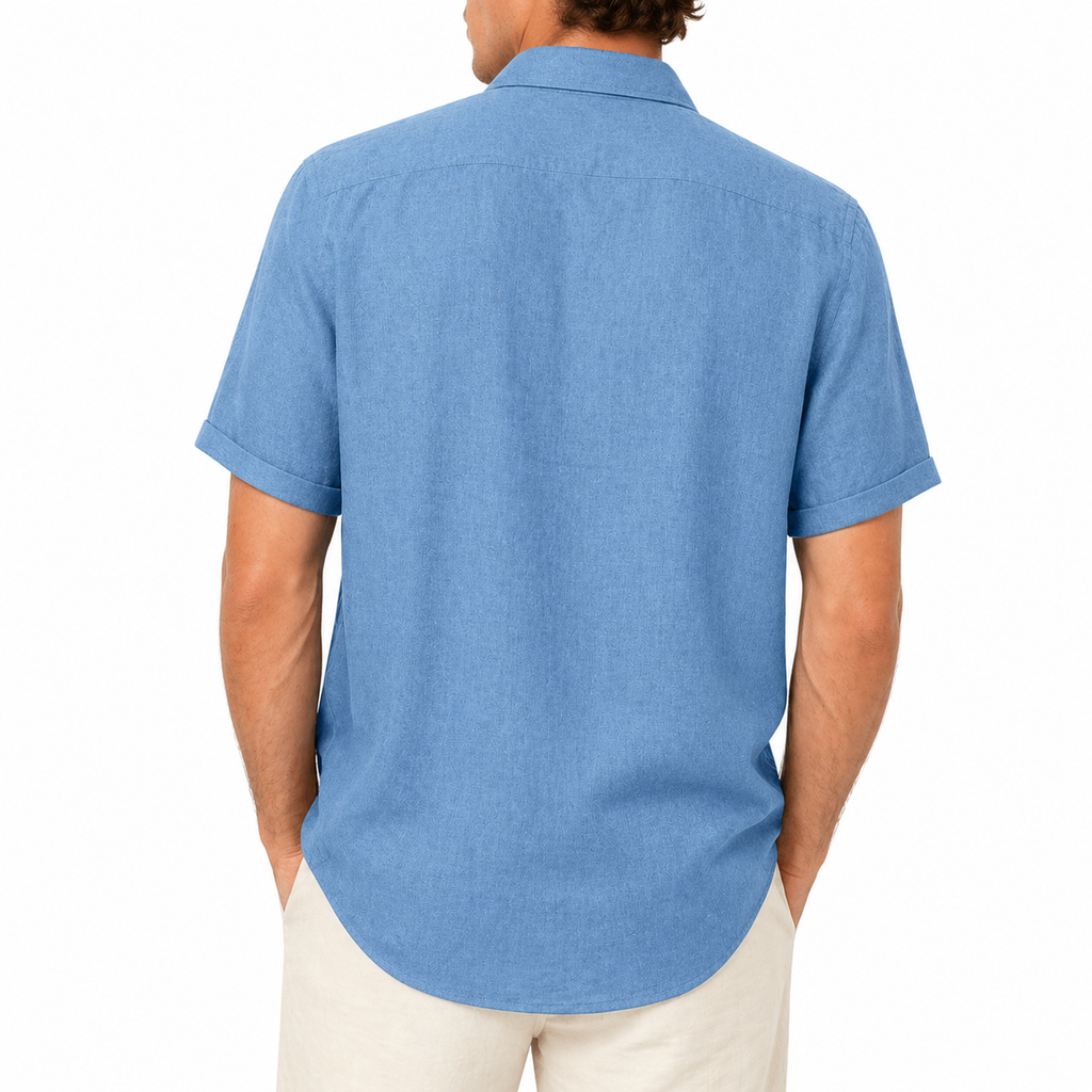 Men's Summer Casual Button-Down Shirt | Short-Sleeve