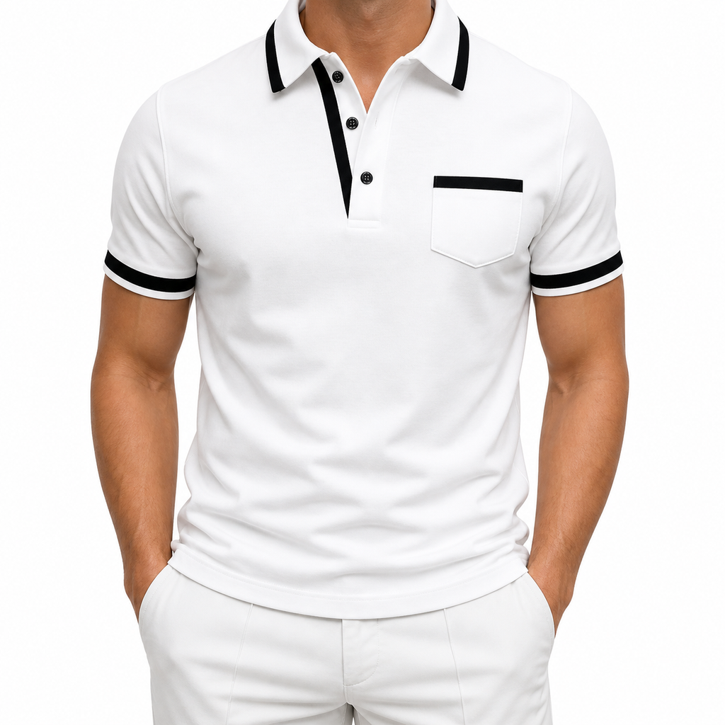Men's Casual Short Sleeve Polo Shirt | with Chest Pocket