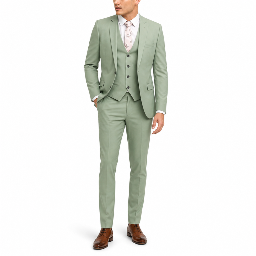 Men's 3-Piece Groomsmen Wedding Suit | Slim Fit