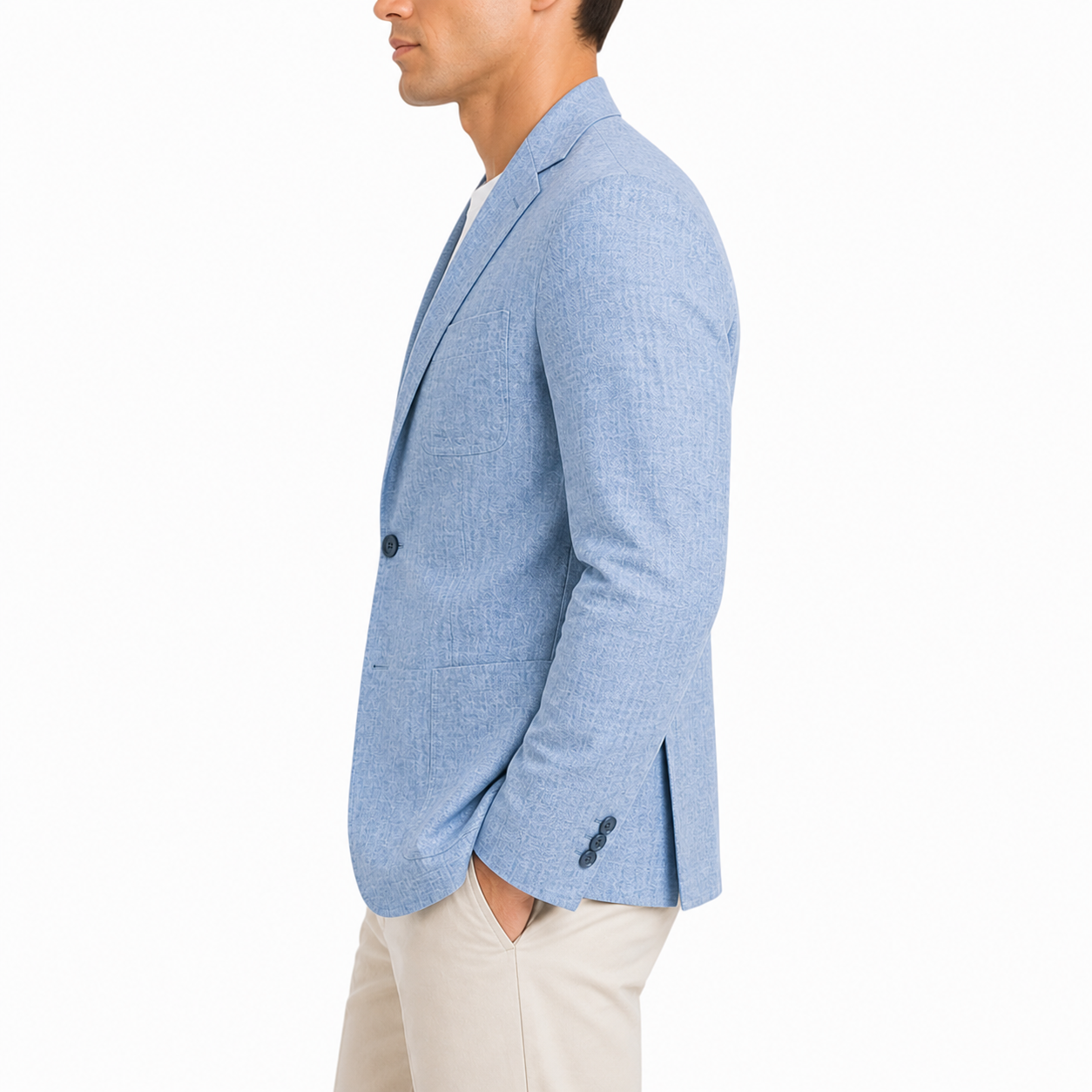 Men's Casual Single-Breasted 2-Button Blazer | Long Sleeve