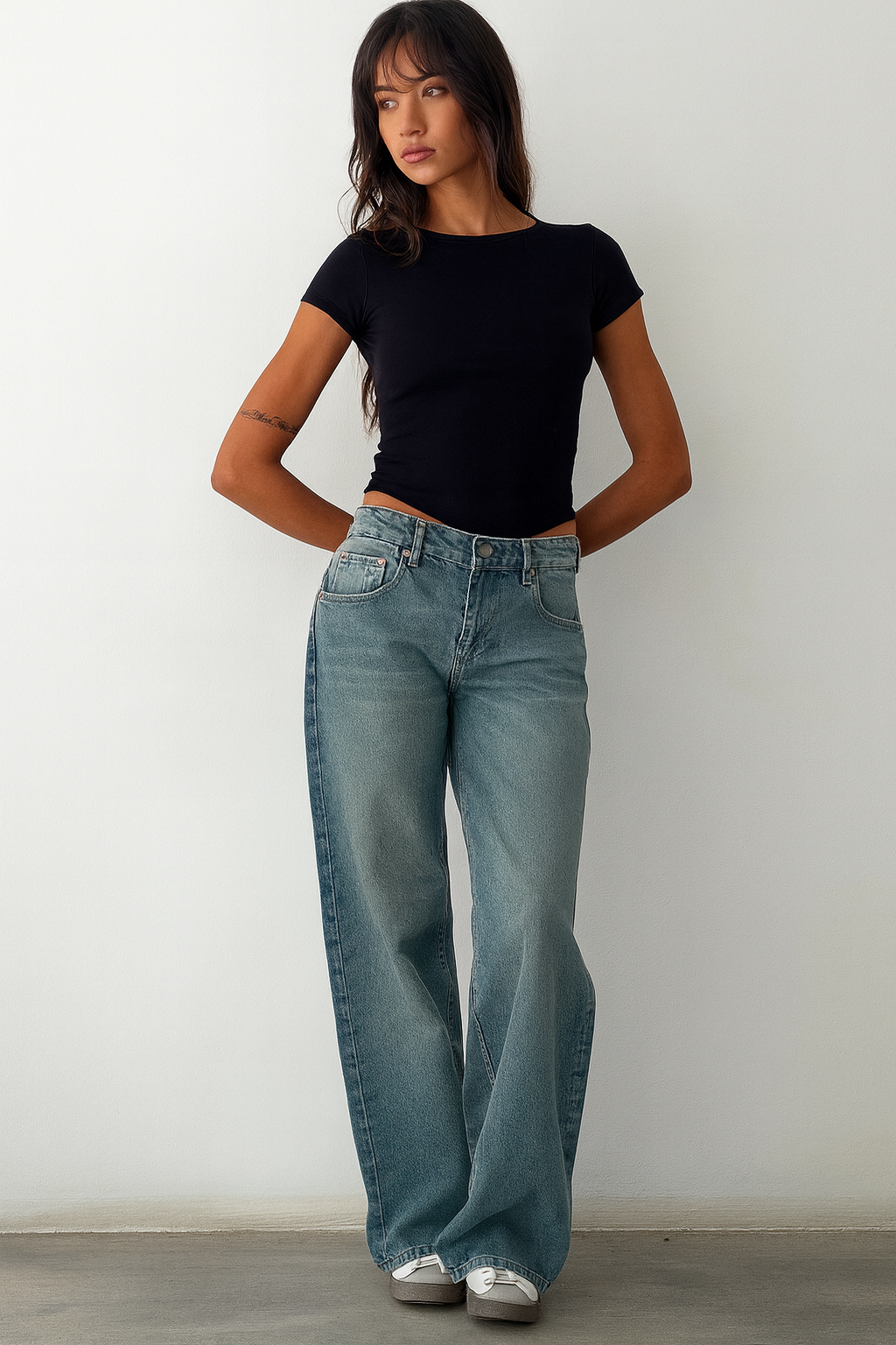 Women's Casual Low Rise Baggy Fit Jeans | Comfortable Relaxed Fit