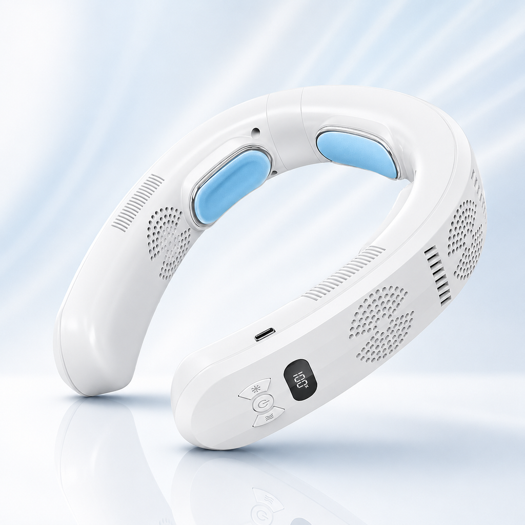 3-Zone Neck Cooler and Heater, Versatile Wearable Neck Fan for All Weather