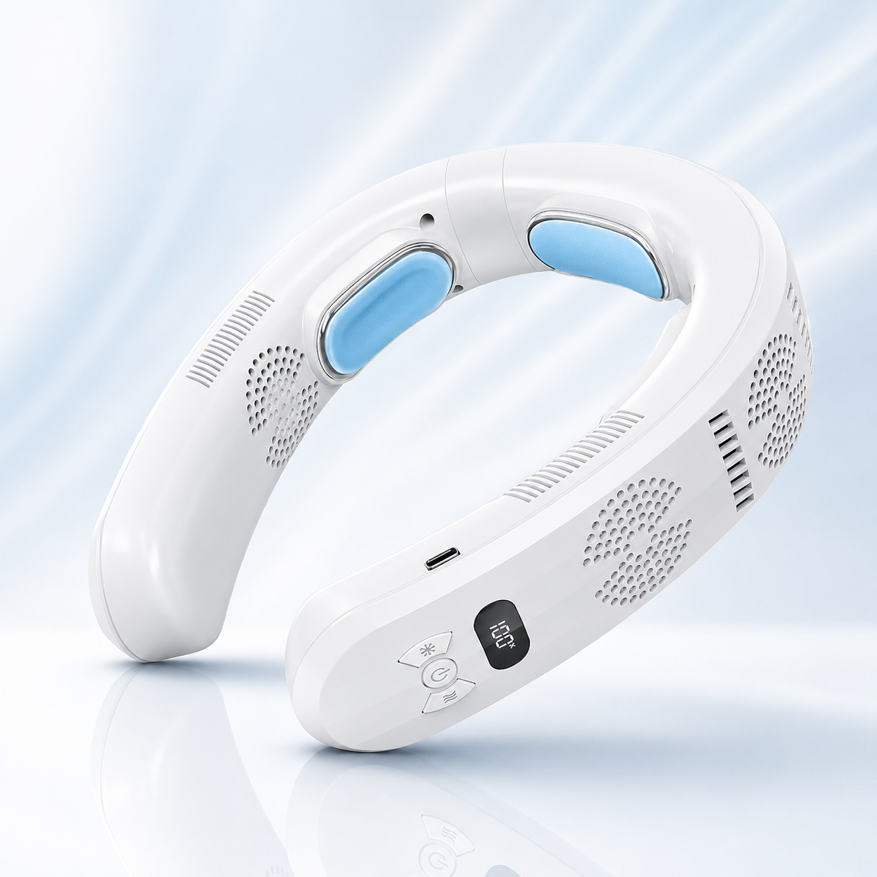 3-Zone Neck Cooler and Heater, Versatile Wearable Neck Fan for All Weather
