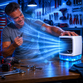 Portable Mini Evaporative Cooler with 4 Speed Settings and 8-Hour Operation Time