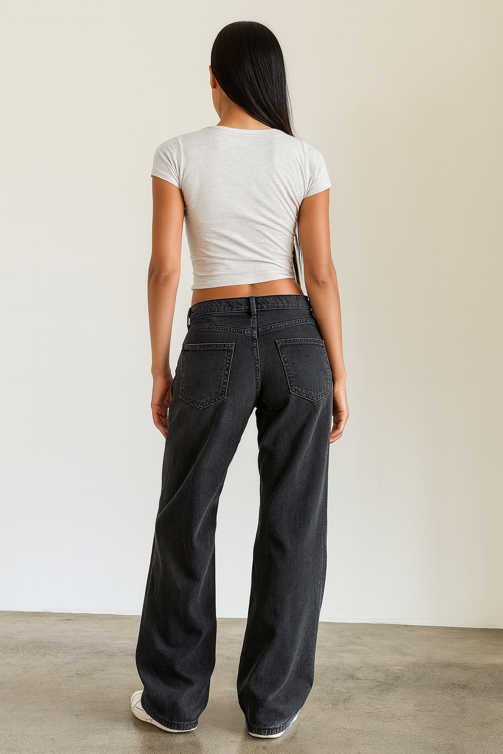Women's Casual Low Rise Baggy Fit Jeans | Comfortable Relaxed Fit