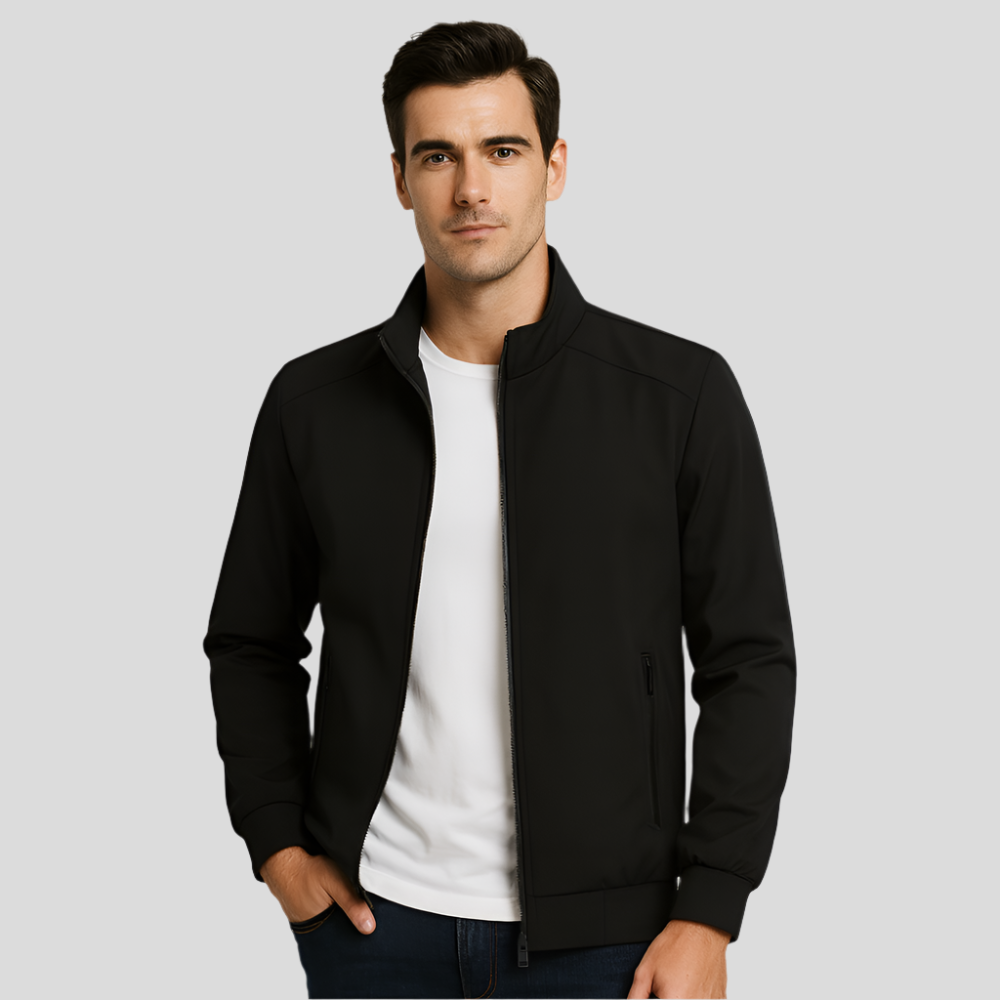 Men's Casual Full-Zip Bomber Jacket | Long Sleeve