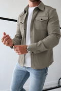Men's Casual Long Sleeve Overshirt | with Chest Pockets
