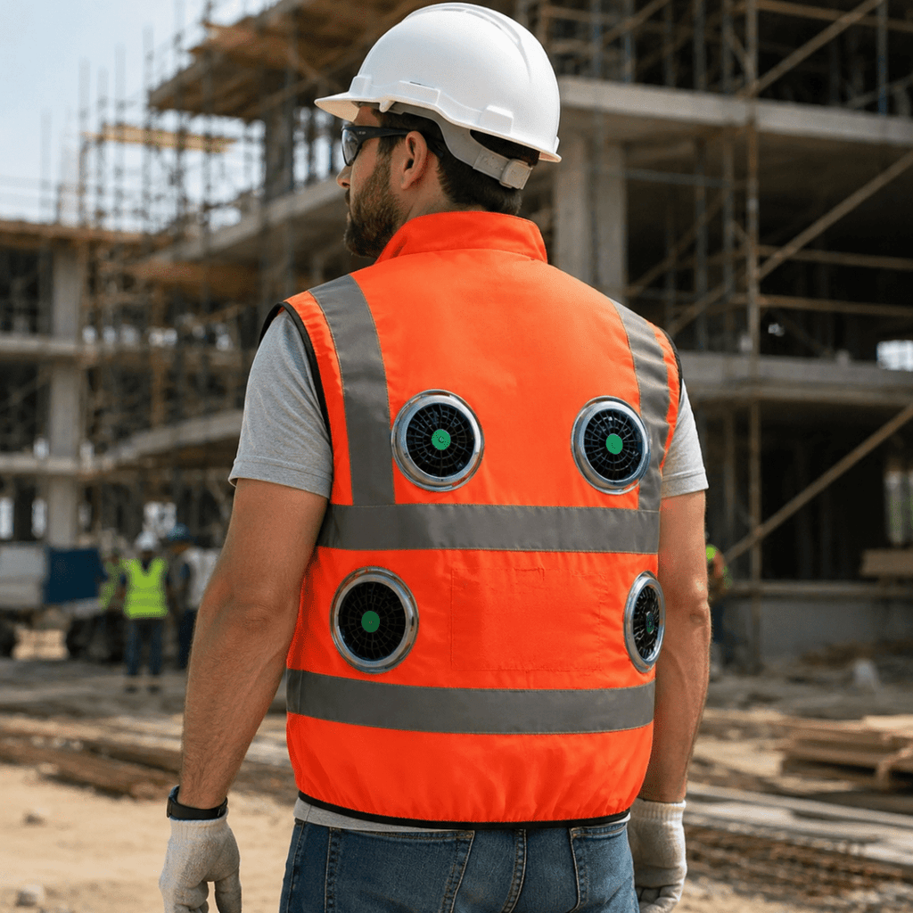 Cooling Vest with Fan System for Improved Comfort at Work