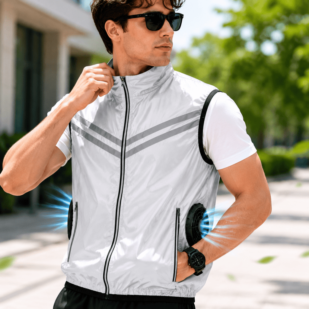 Cooling Vest with Integrated Fan for Comfortable Summer Use