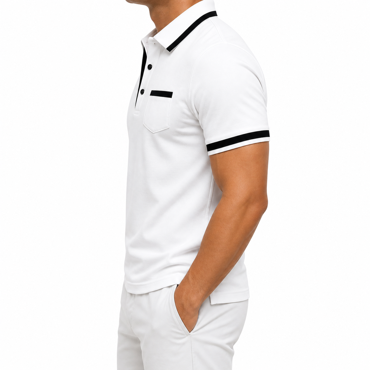 Men's Casual Short Sleeve Polo Shirt | with Chest Pocket