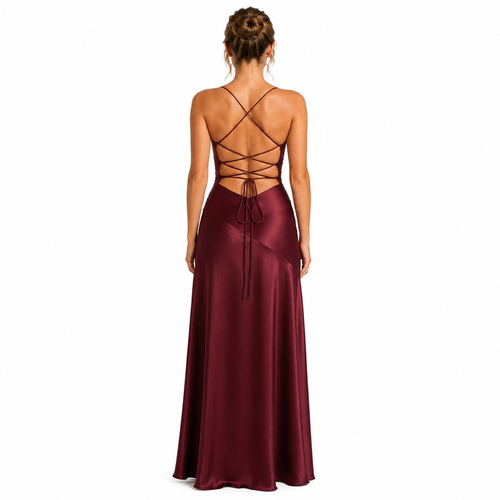 Cherry Lacquer Maxi Dress