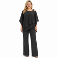 Chic Women's Jumpsuit with Asymmetrical Top | Outfit Set
