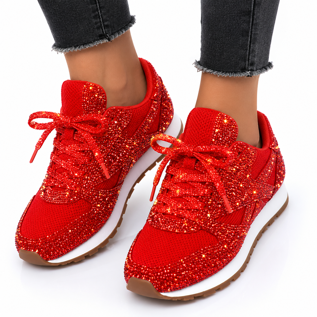 Comfortable Glitter Sneakers for Women
