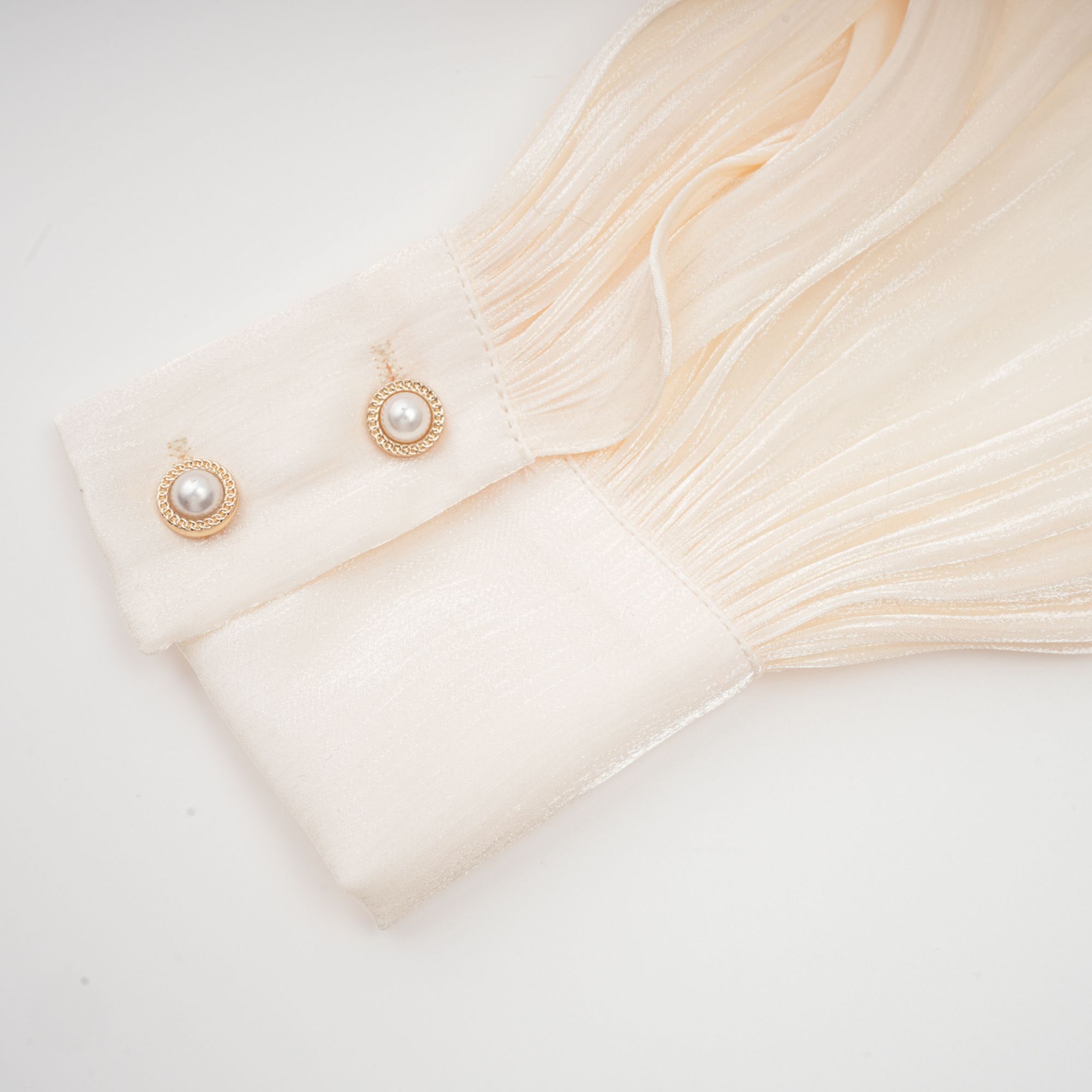 Ivory Pleated Mini Dress with Tie Waist for Women - Vittoria