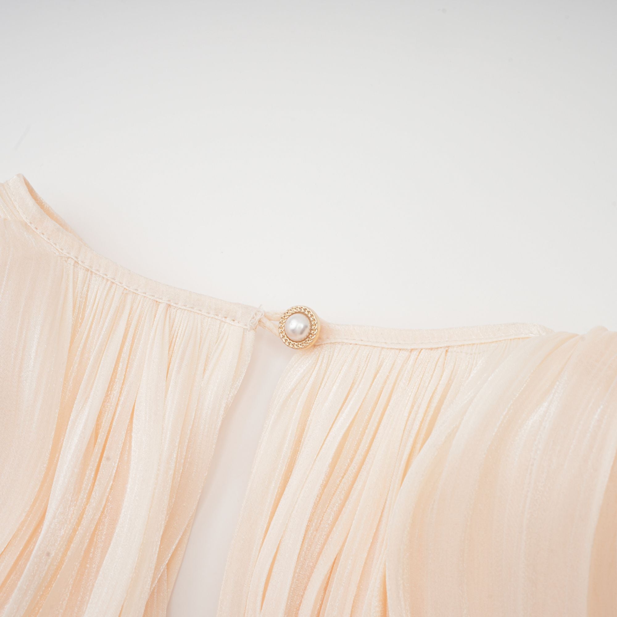 Ivory Pleated Mini Dress with Tie Waist for Women - Vittoria