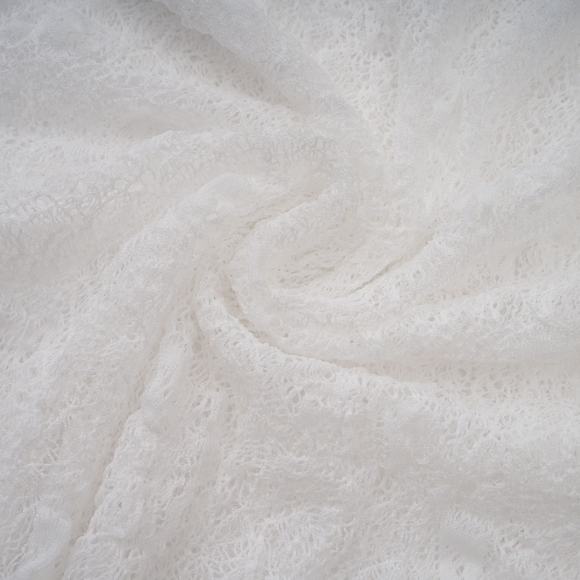 Ivory White Lace Mini Dress with Draped Detail for Women - Michela