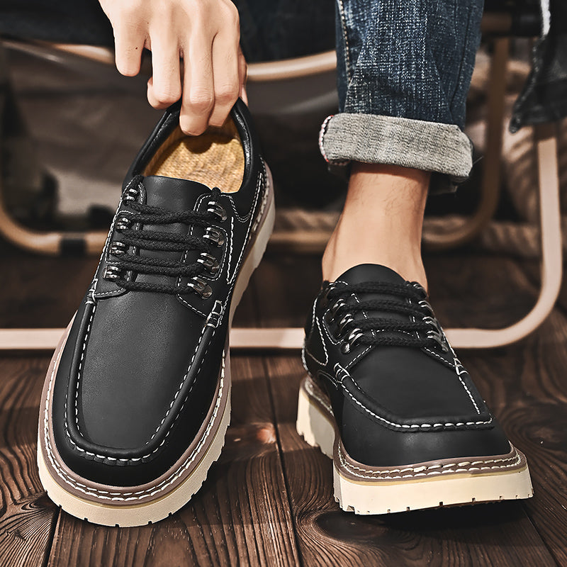 Men's Retro Casual Thick Sole Shoes | Low-Top