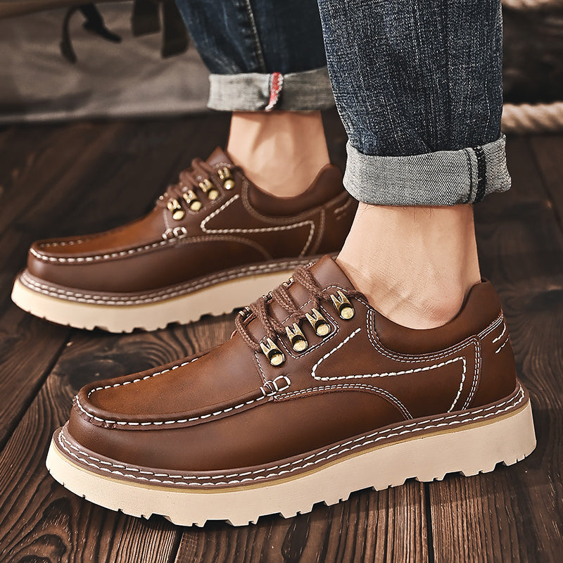 Men's Retro Casual Thick Sole Shoes | Low-Top