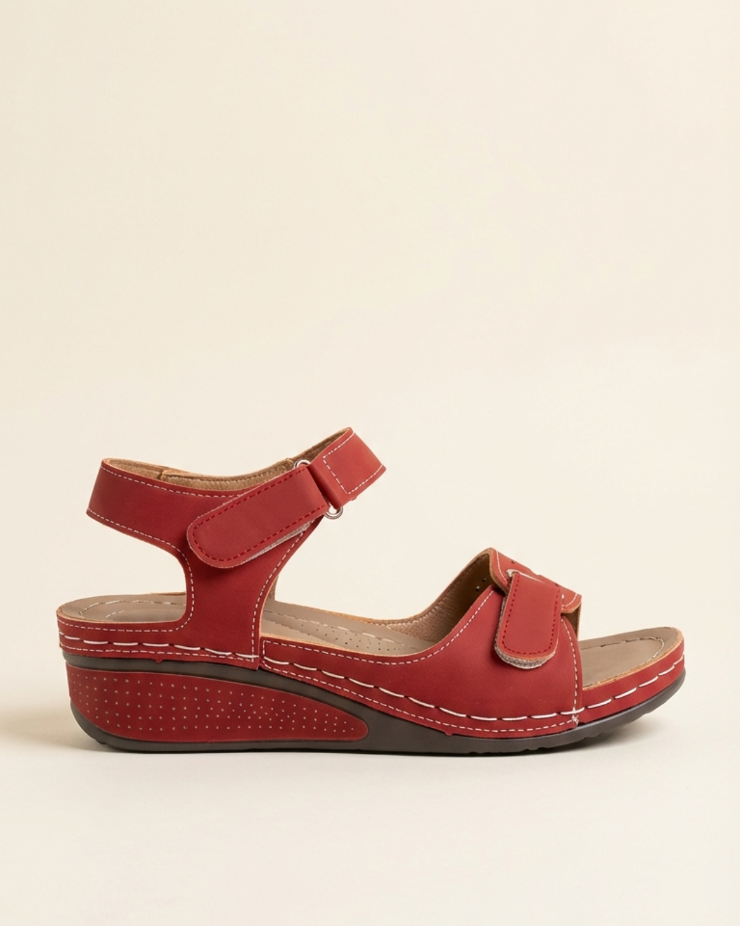 Women's Open Toe Adjustable Strap Walking Sandals | Wedge Heel