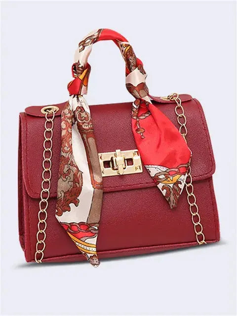 Women's Handbag with Scarf Detail