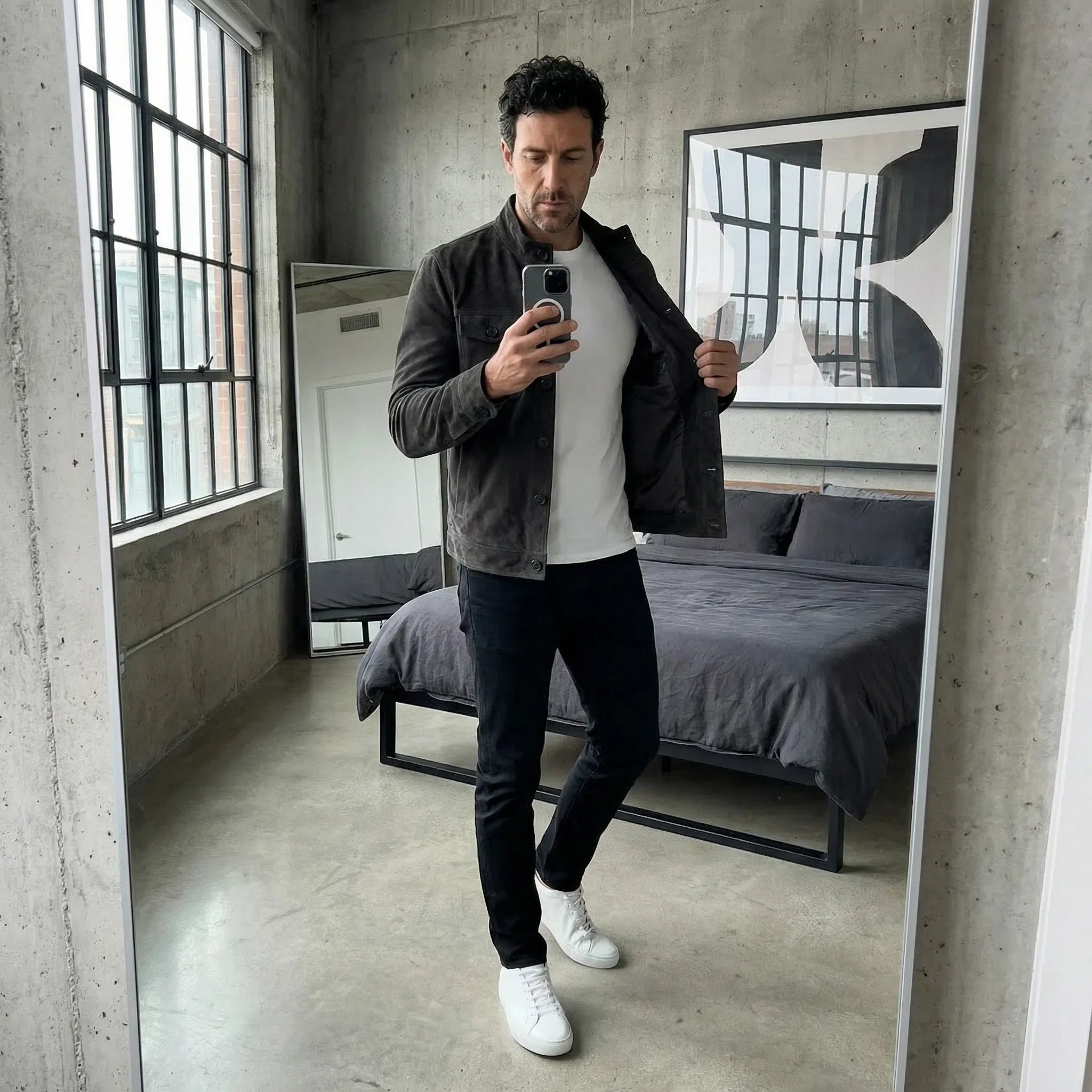 Men's Casual Trucker Jacket | Slim Fit