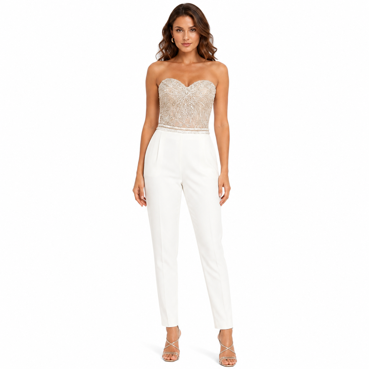 Elegant Strapless Jumpsuit for Women | Perfect for Festive Occasions