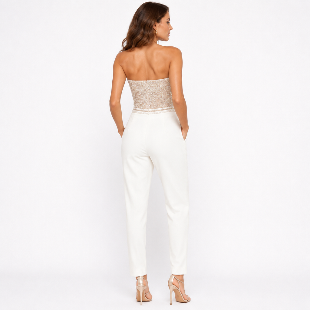 Elegant Strapless Jumpsuit for Women | Perfect for Festive Occasions