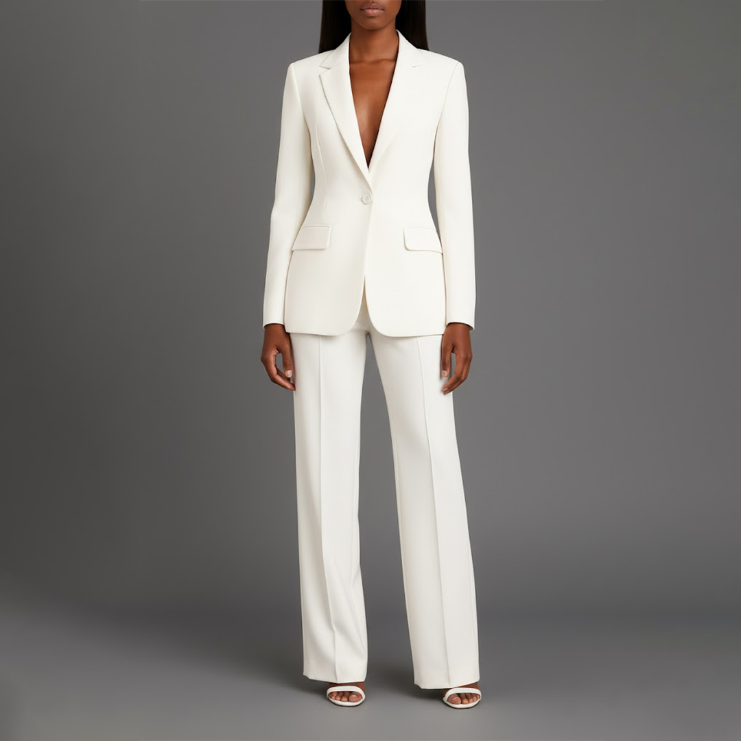 Tailored Long Women's Formal Suit Set
