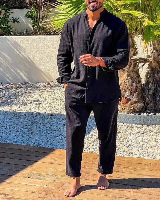 Men's Summer Two-Piece Outfit | Shirt and Pants