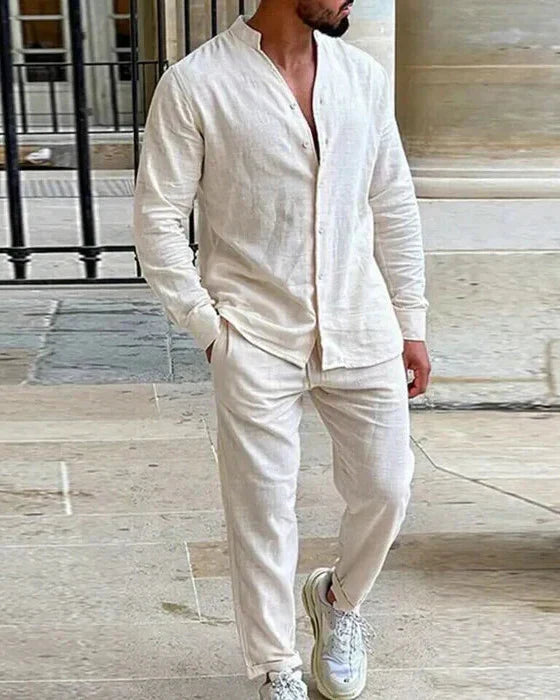 Men's Summer Two-Piece Outfit | Shirt and Pants