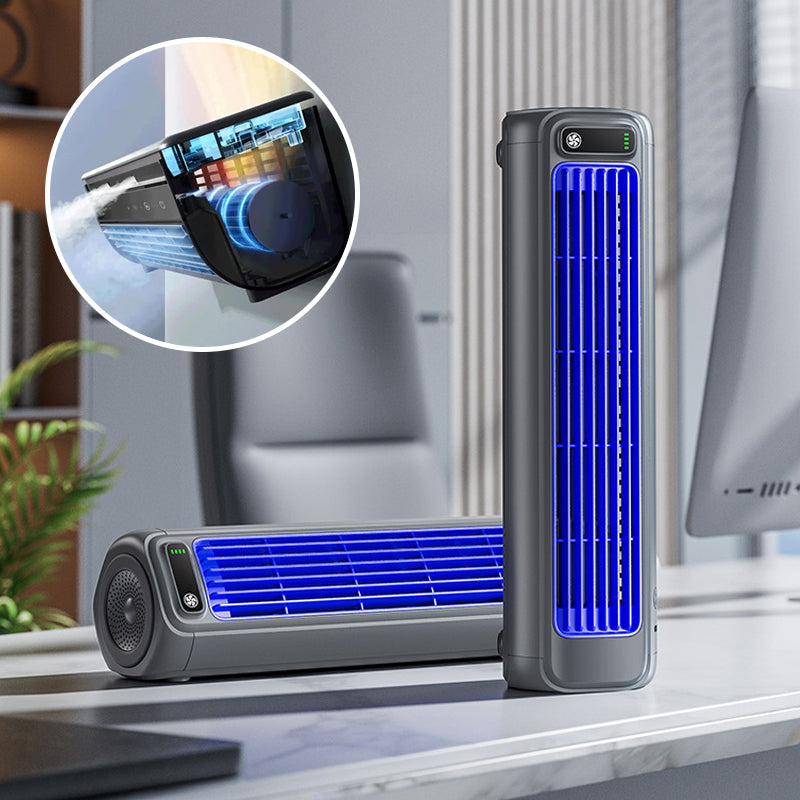 Compact Wall-Mountable Air Conditioner with Quick Cooling and Extended Battery Life