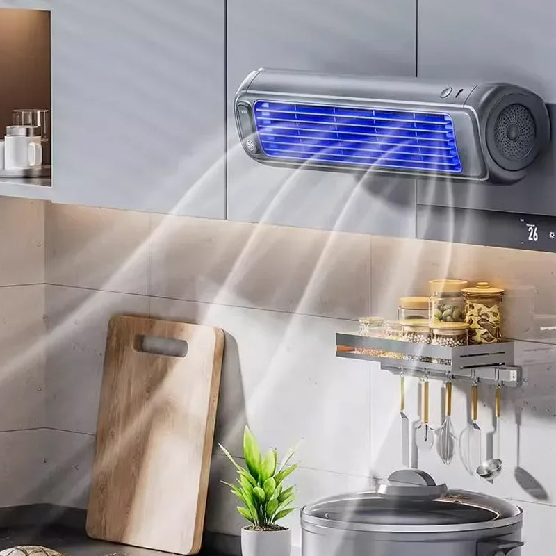 Compact Wall-Mountable Air Conditioner with Quick Cooling and Extended Battery Life