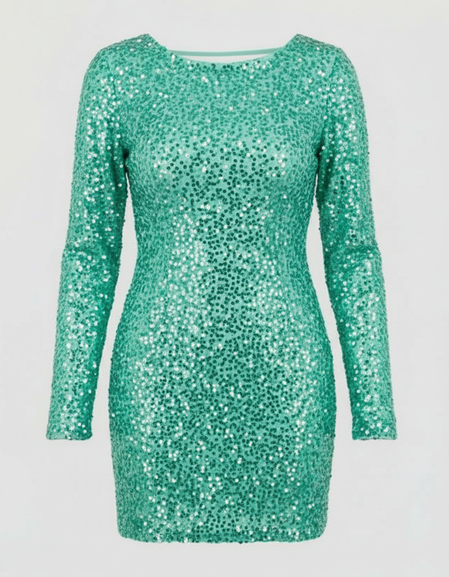 Women's Mini Long Sleeve Festive Dress