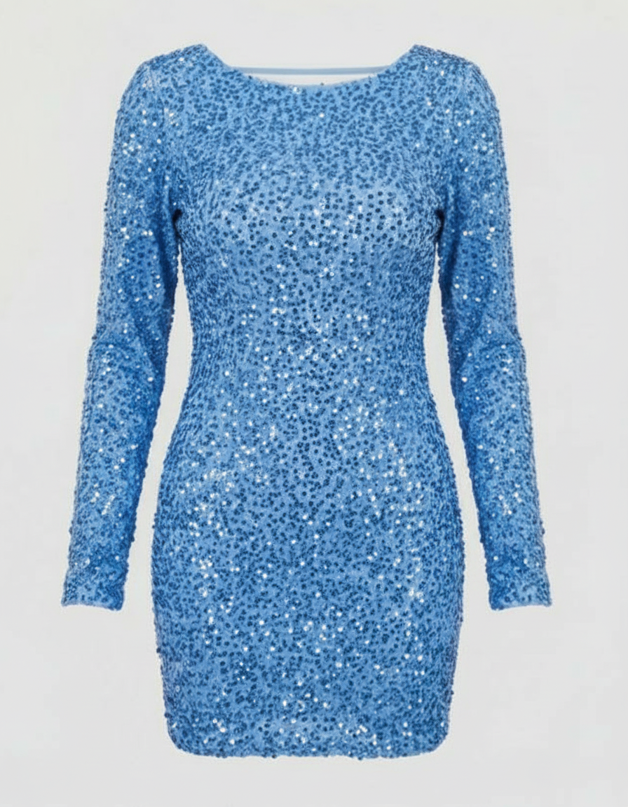Women's Mini Long Sleeve Festive Dress