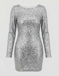Women's Mini Long Sleeve Festive Dress