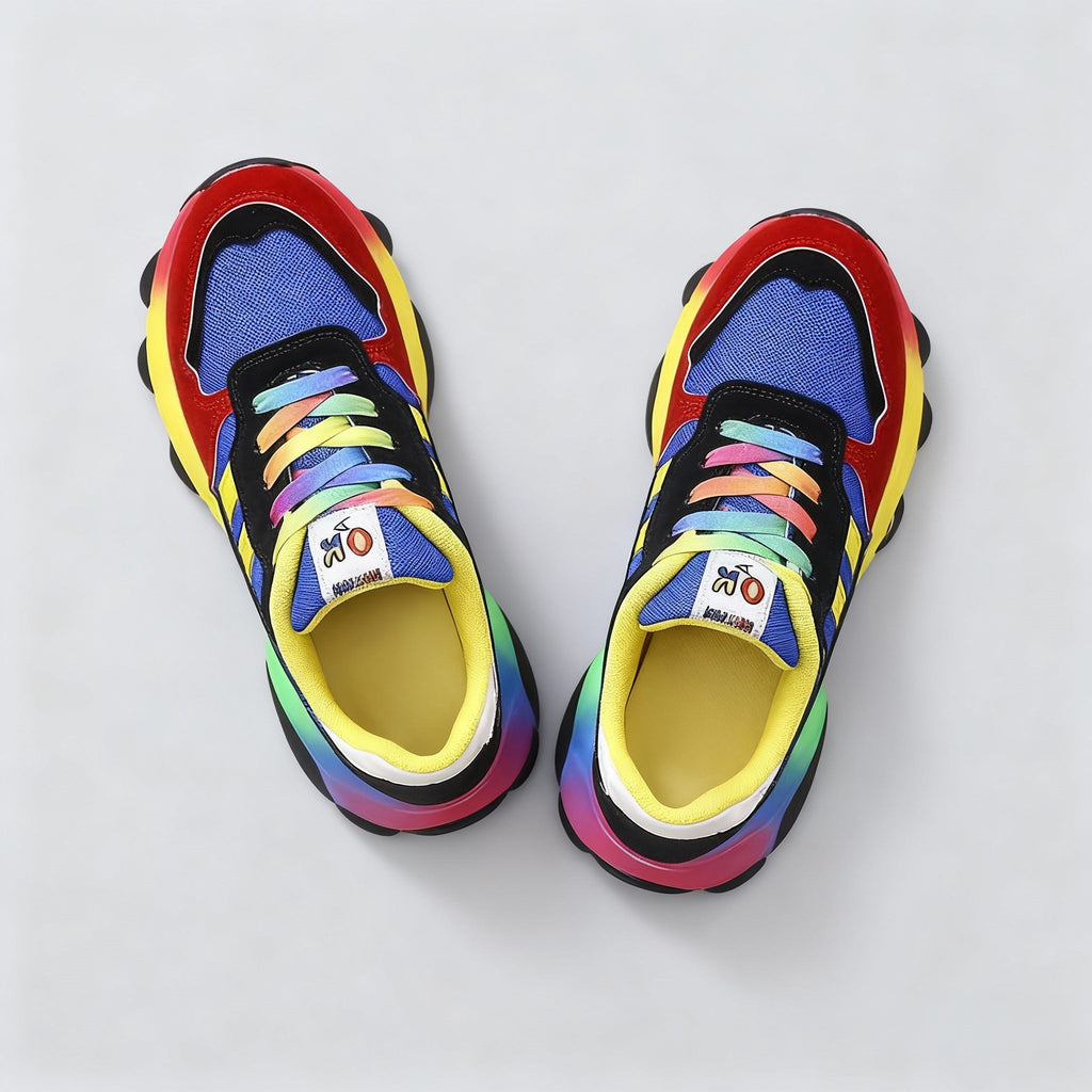 Colorful Women's Sporty Platform Sneakers
