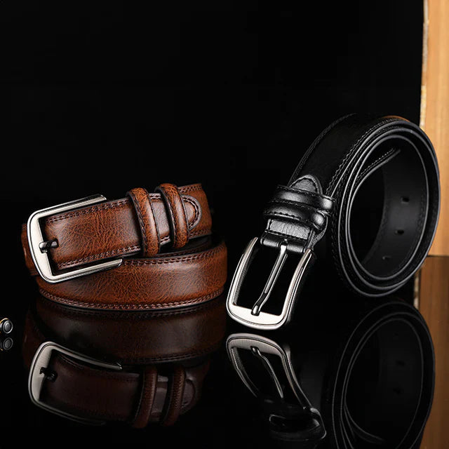 Men's Vintage Style Belt | with Single Prong Buckle for Casual and Formal Wear