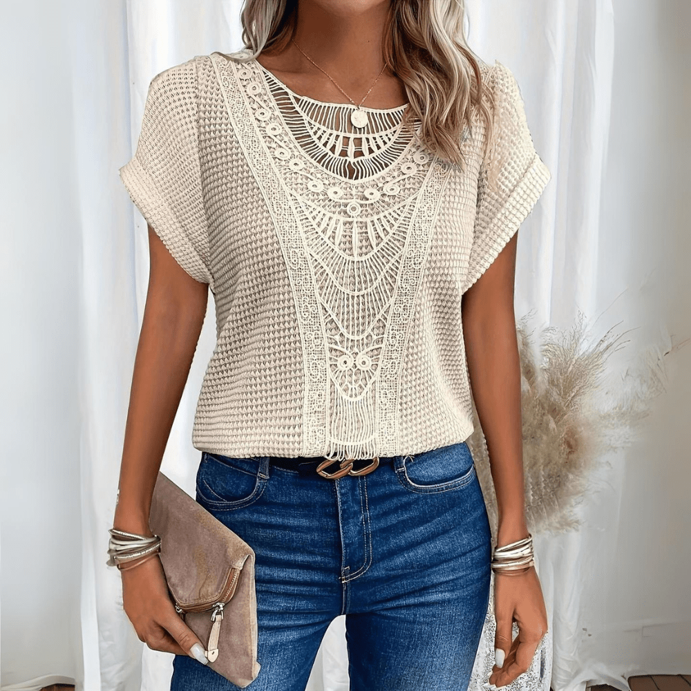 Women's Bohemian Summer Top | Short Sleeve